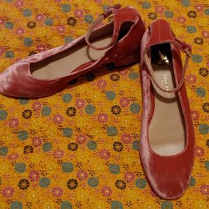 Cole Haan dusty pink velvet ballet flats
